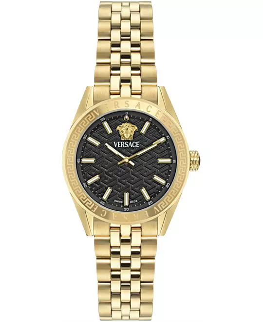 Versace V-Code Gold Tone Watch 36mm