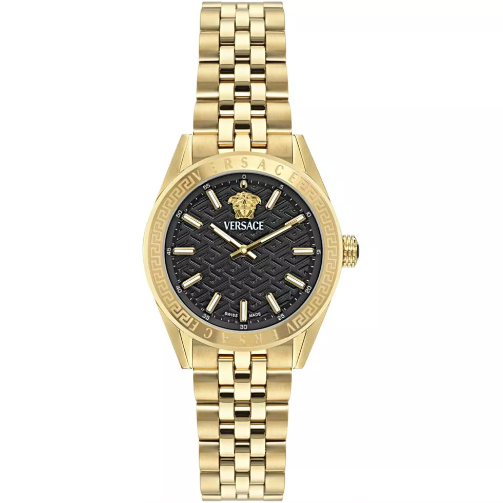 Versace V-Code Gold Tone Watch 36mm