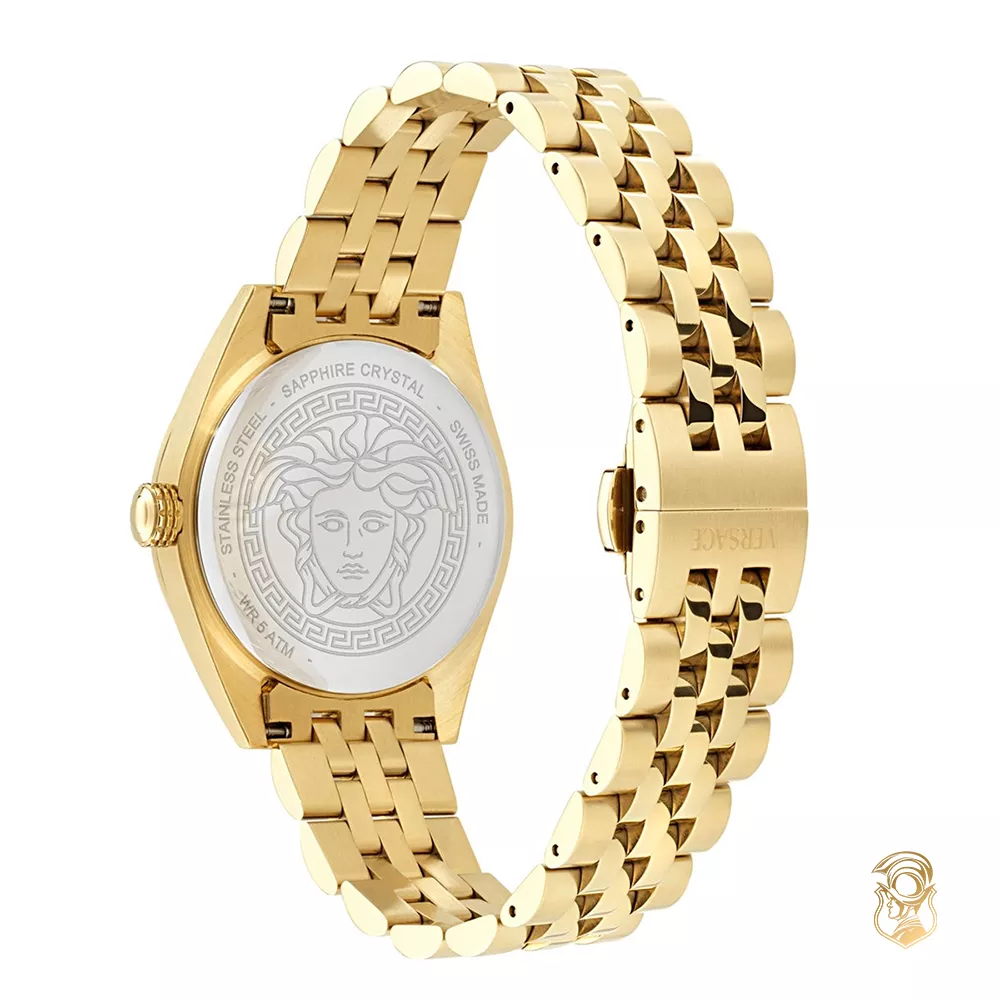 Versace V-Code Gold Tone Watch 36mm