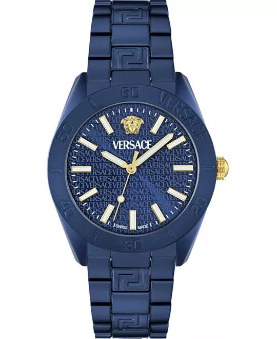 Versace V-Dome Aluminum Bracelet Watch 42mm