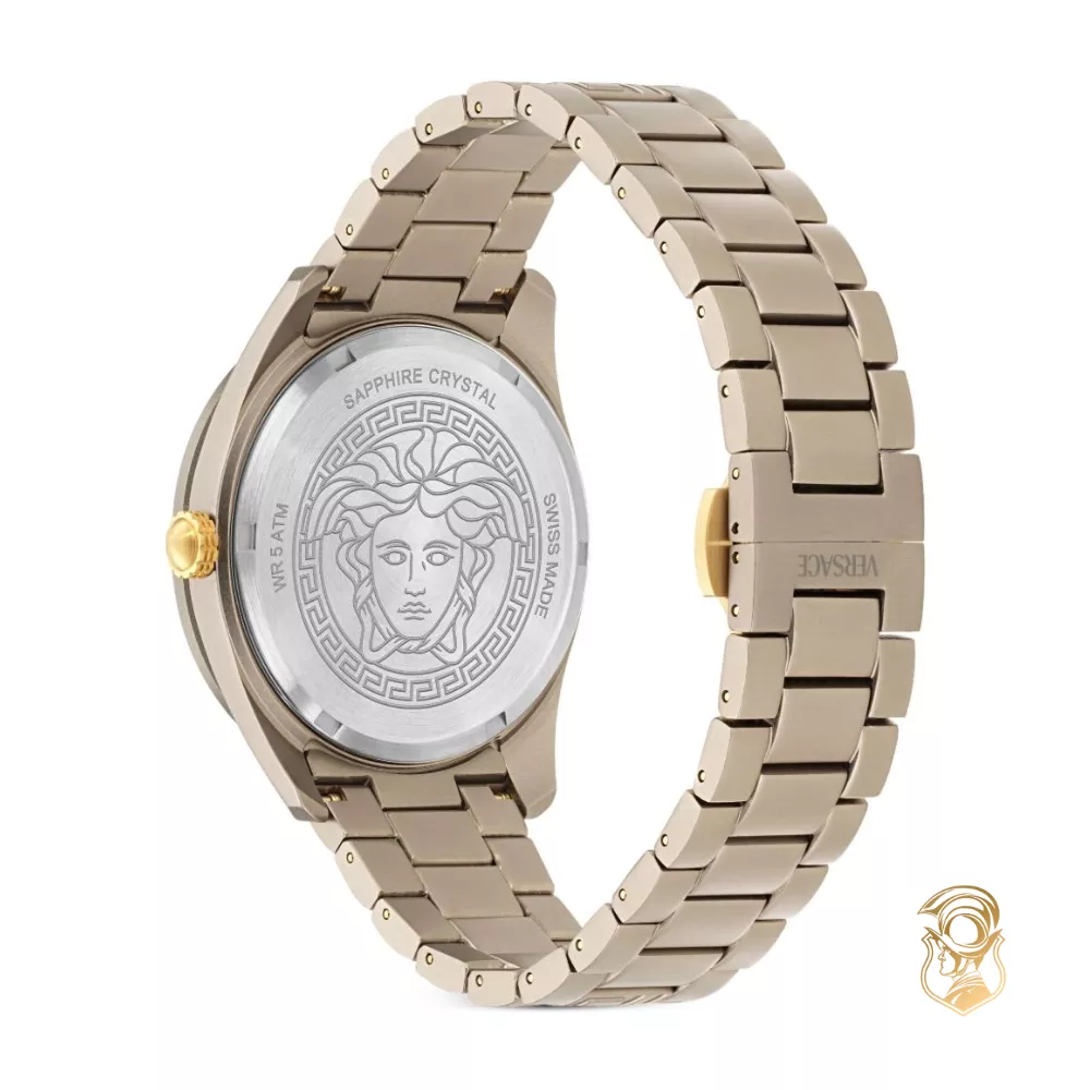 Versace V-Dome Aluminum Bracelet Watch 42mm