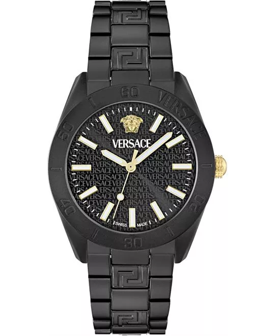 Versace V-Dome Aluminum Bracelet Watch 42mm