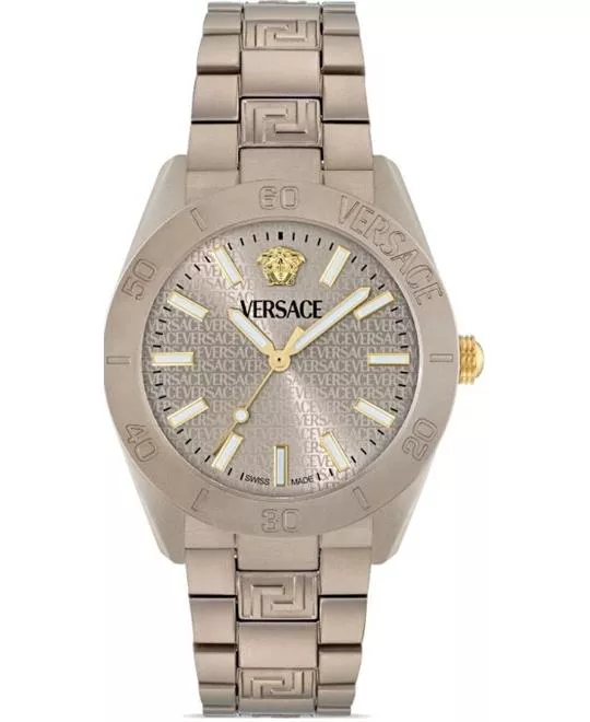 Versace V-Dome Aluminum Bracelet Watch 42mm