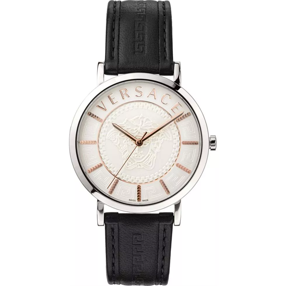 Versace V-Essential Leather Watch 40mm