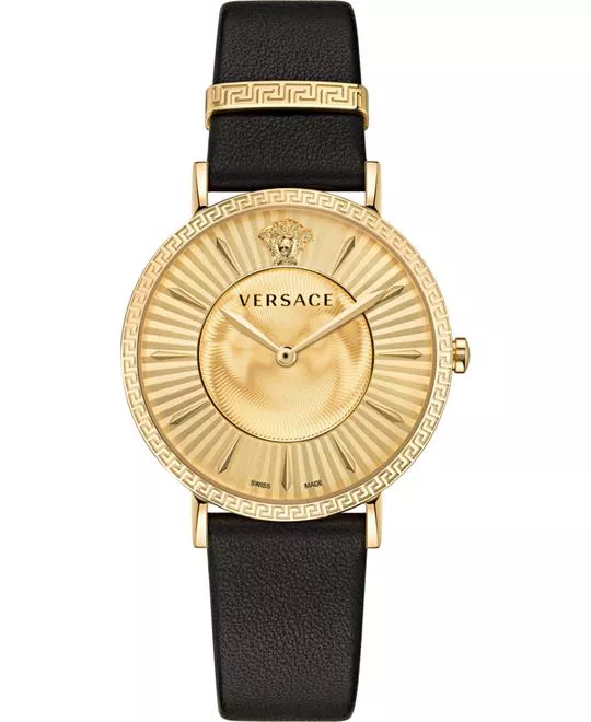 Versace V-Eternal Leather Watch 38mm