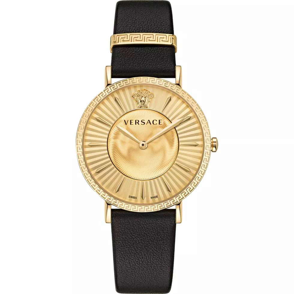 Versace V-Eternal Leather Watch 38mm