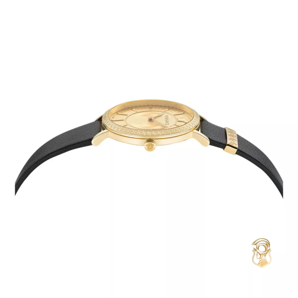 Versace V-Eternal Leather Watch 38mm