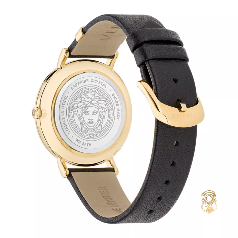 Versace V-Eternal Leather Watch 38mm