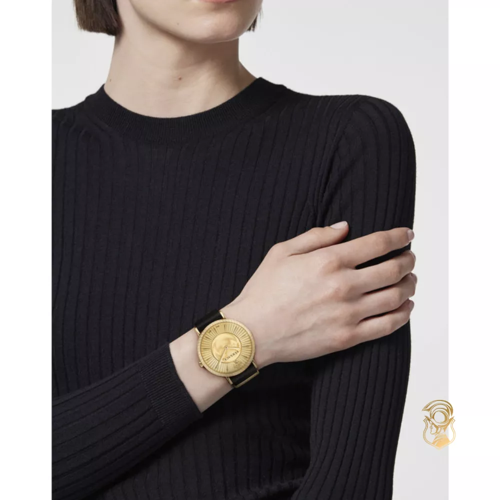 Versace V-Eternal Leather Watch 38mm