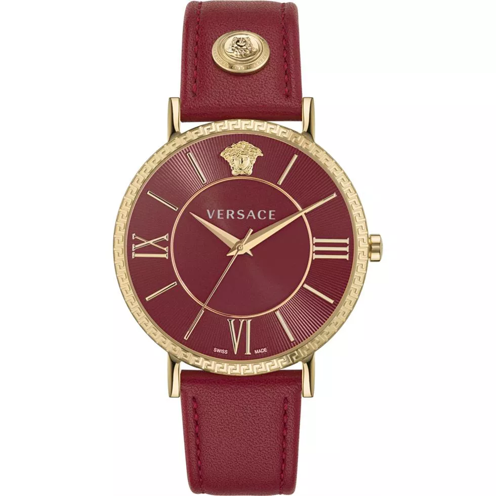 Versace V-Eternal Red Tone Watch 42mm