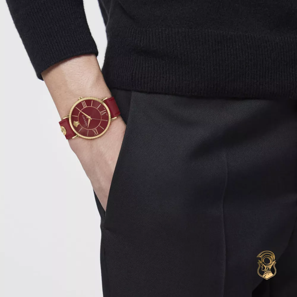 Versace V-Eternal Red Tone Watch 42mm