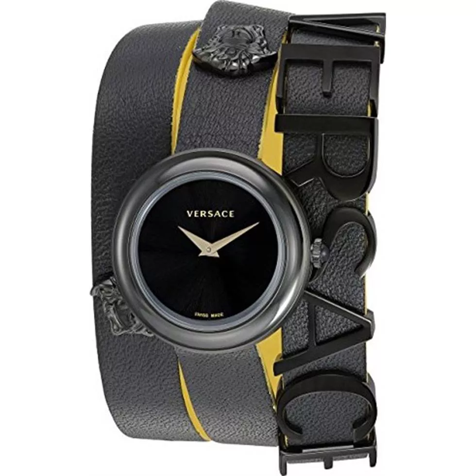 Versace V-FLARE Quartz Leather Watch 28mm