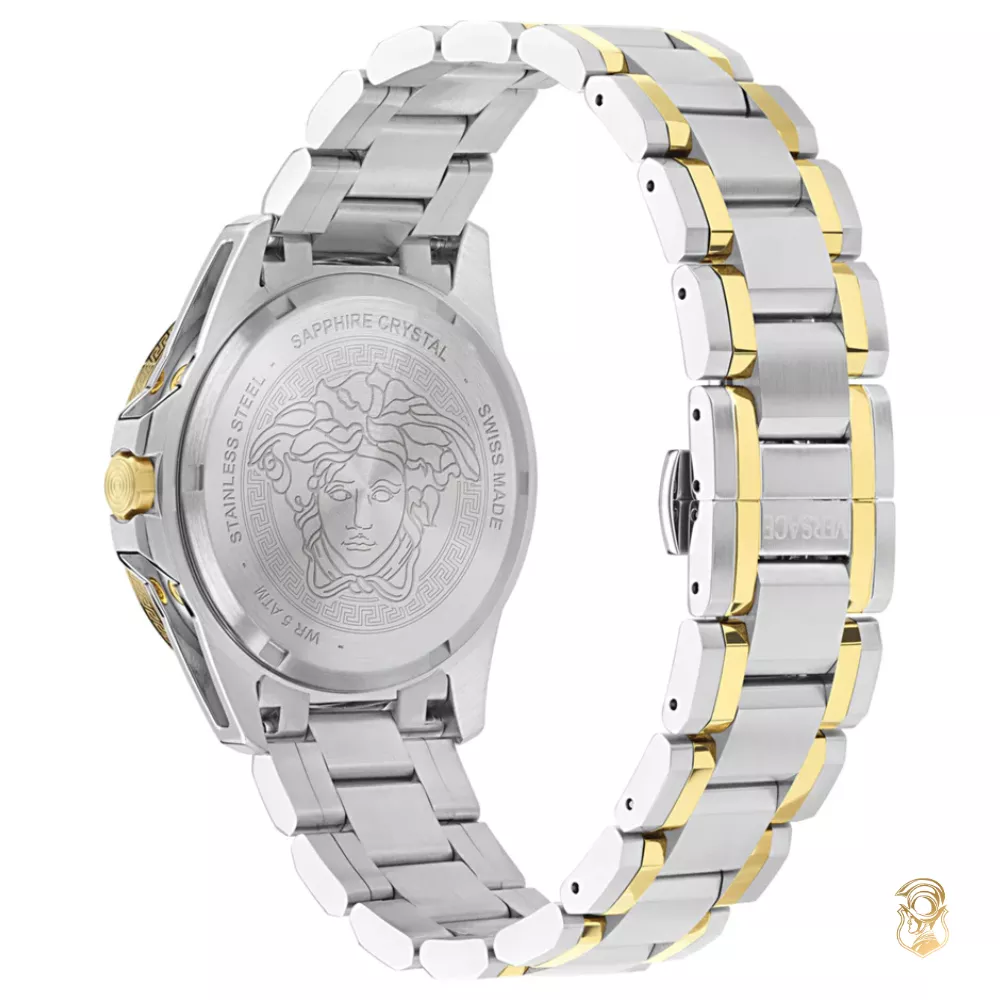 Versace V-Galaxy Moonphase Bracelet Green Watch 43mm