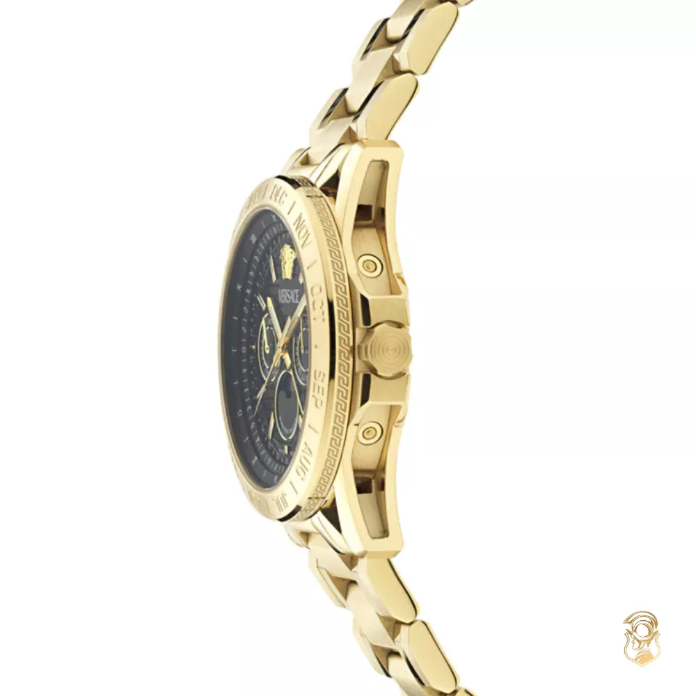 Versace V-Galaxy Moonphase Bracelet Black Watch 43mm