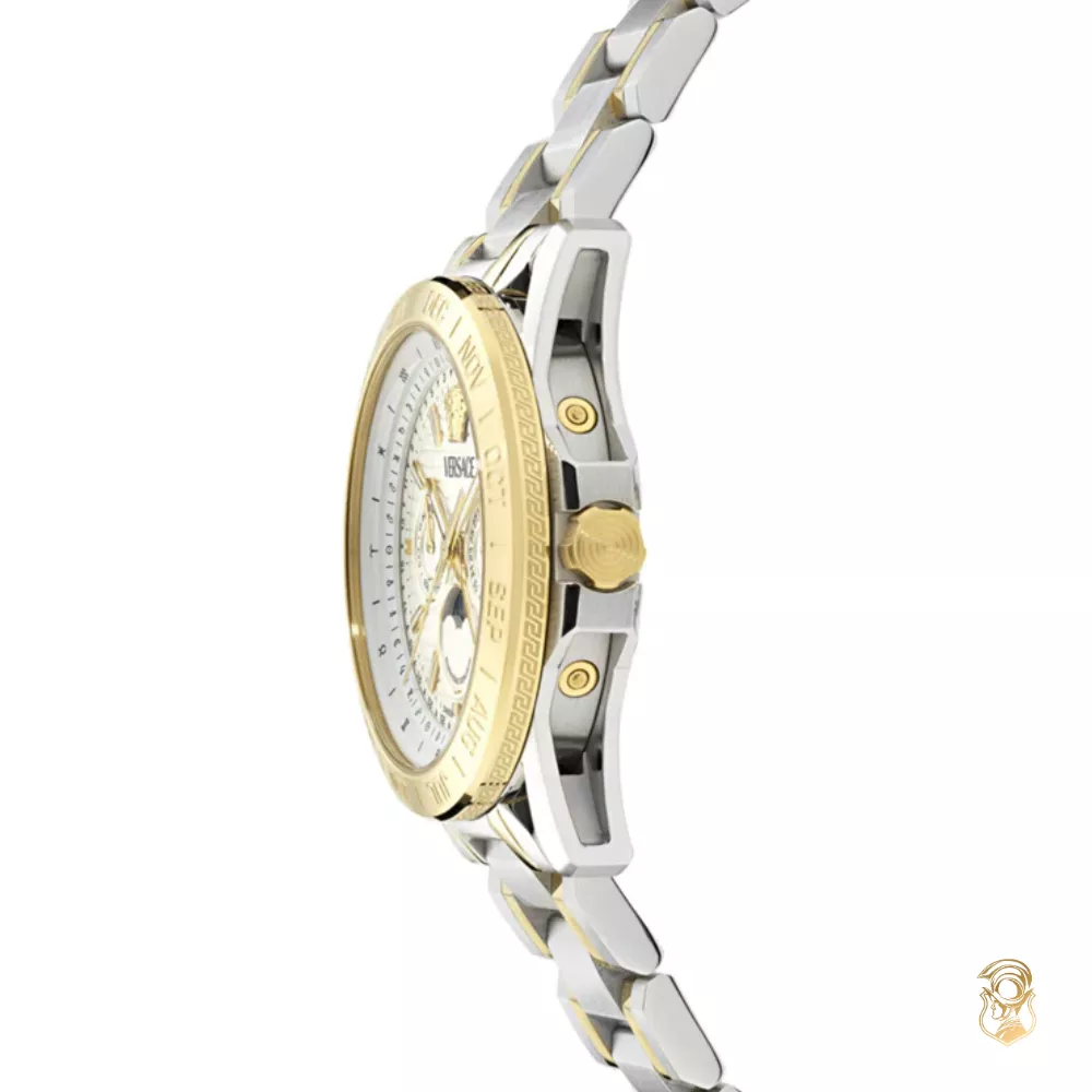 Versace V-Galaxy Moonphase Bracelet White Watch 43mm