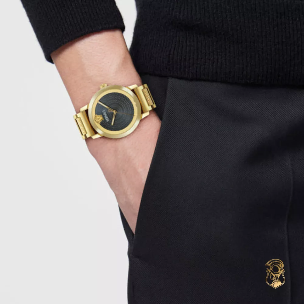 Versace V-Helix Gold-Tone Watch 40mm