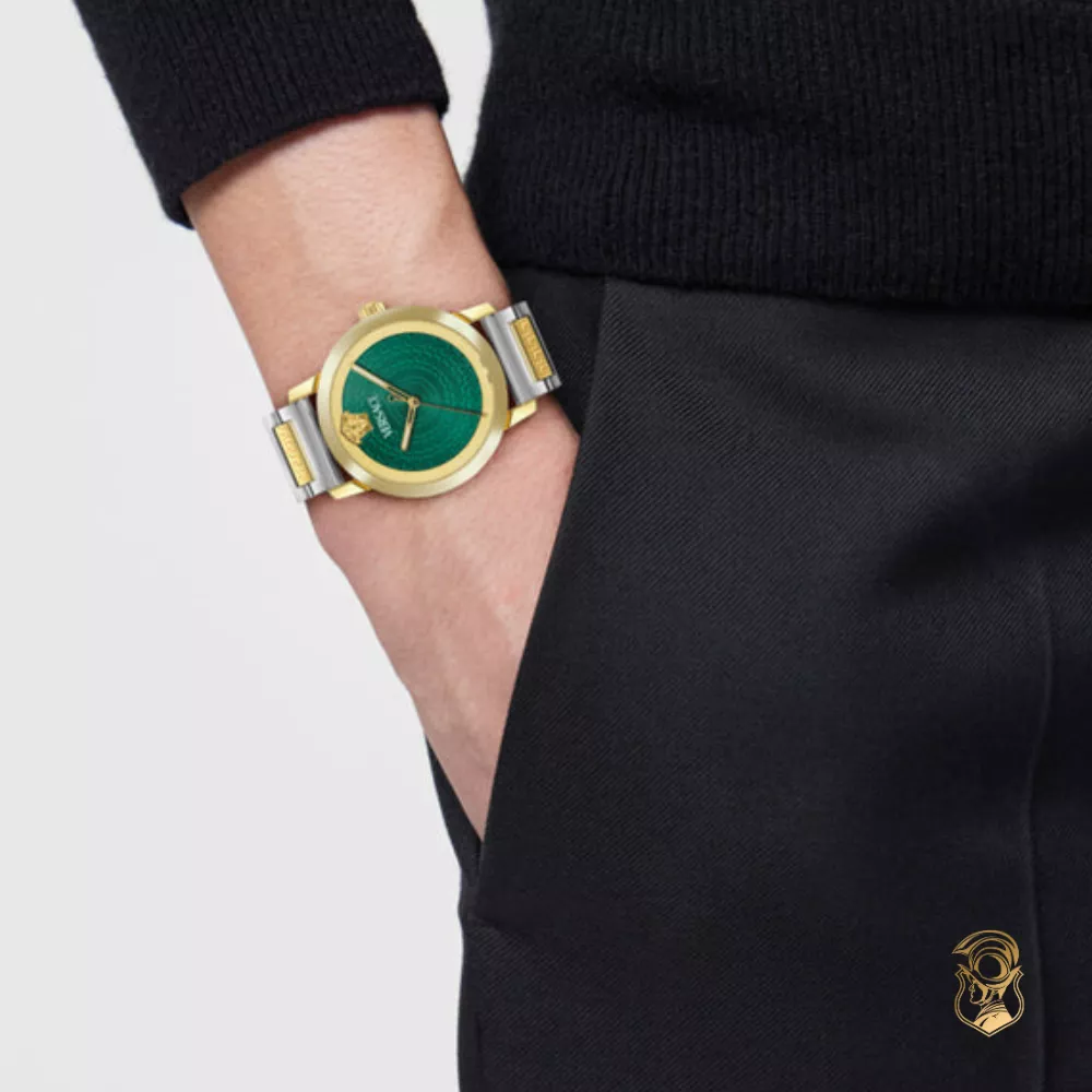 Versace V-Helix Green Tone Watch 40mm