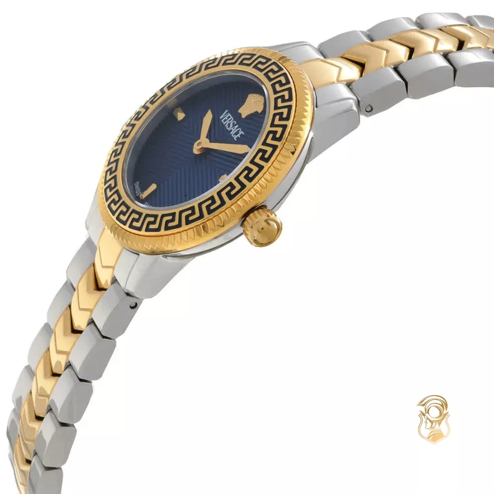 Versace V-Icon Blue Dial Watch 30mm