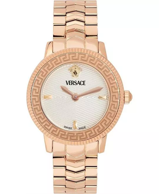 Versace V-Icon Quartz White Dial Watch 30mm