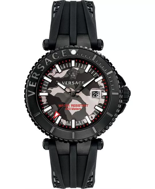 VERSACE V-Race Black Camo Watch 46mm