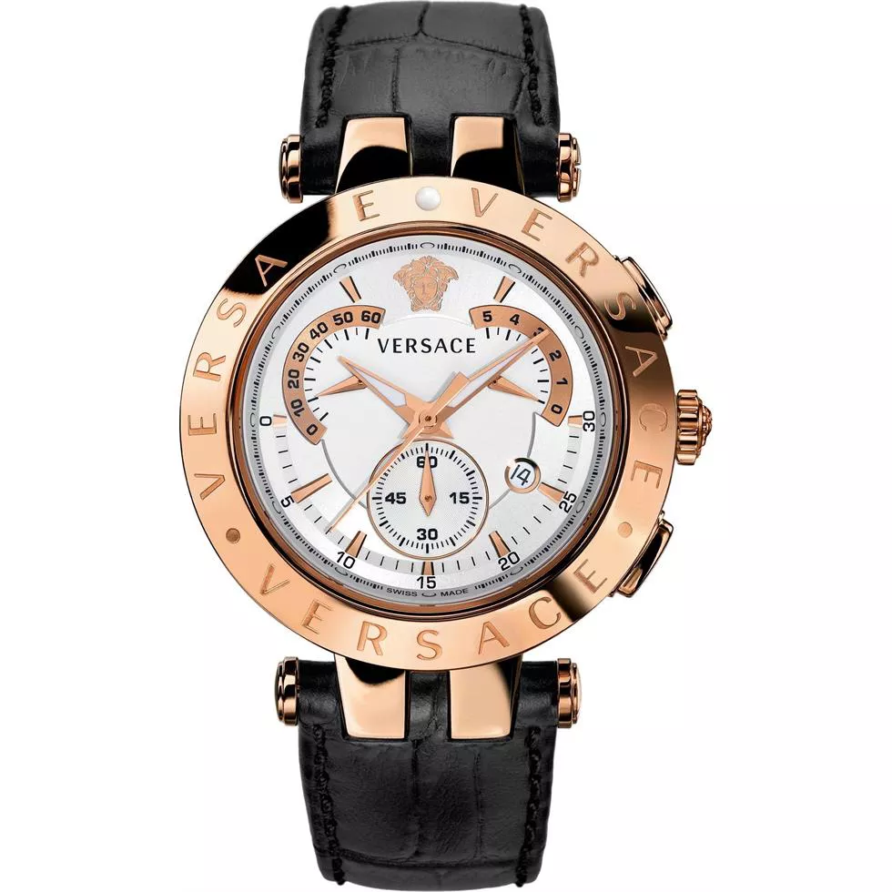 Versace V-Race Rose Gold-Plated Watch 42mm