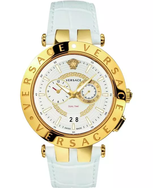 Versace V-Race White Watch 46mm