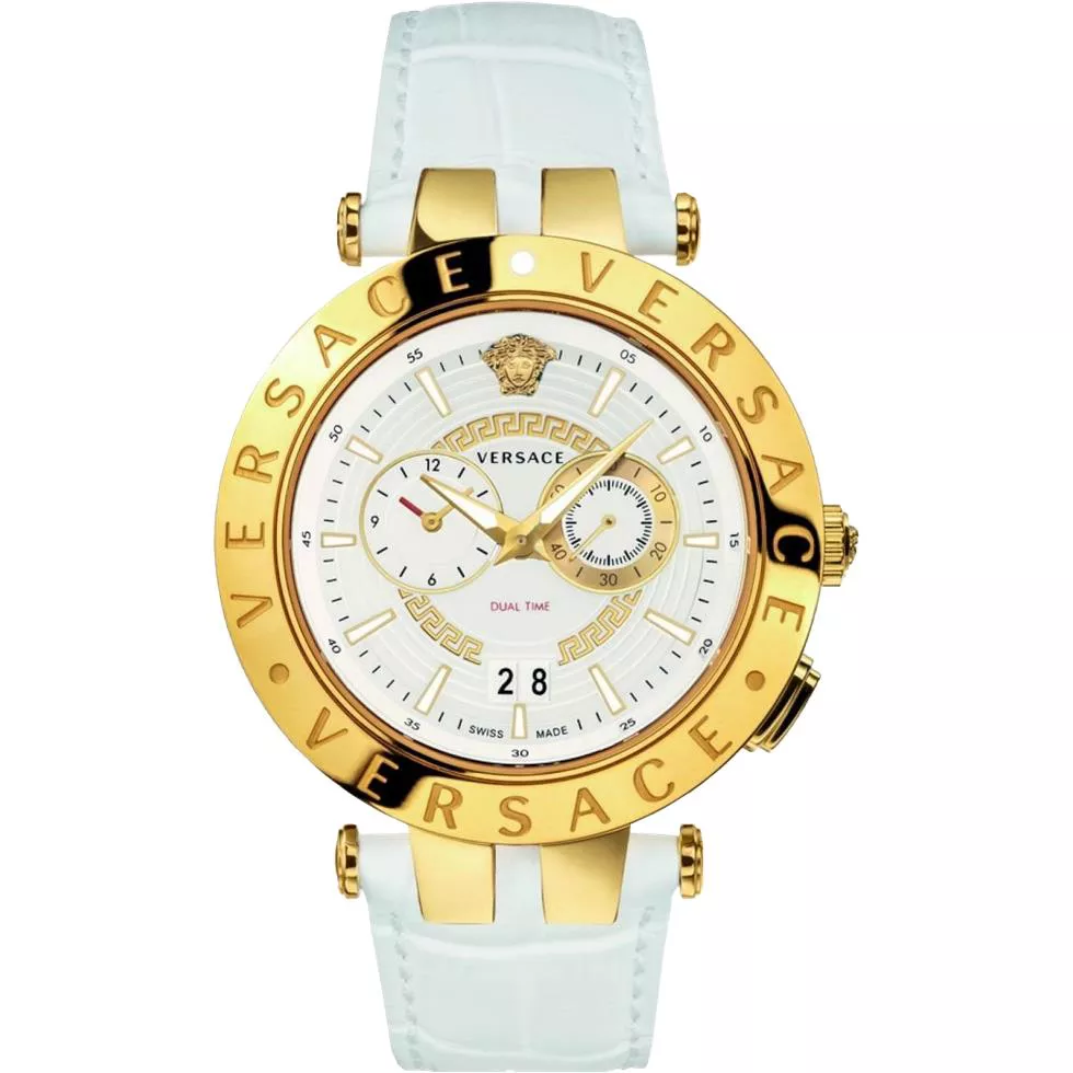Versace V-Race White Watch 46mm