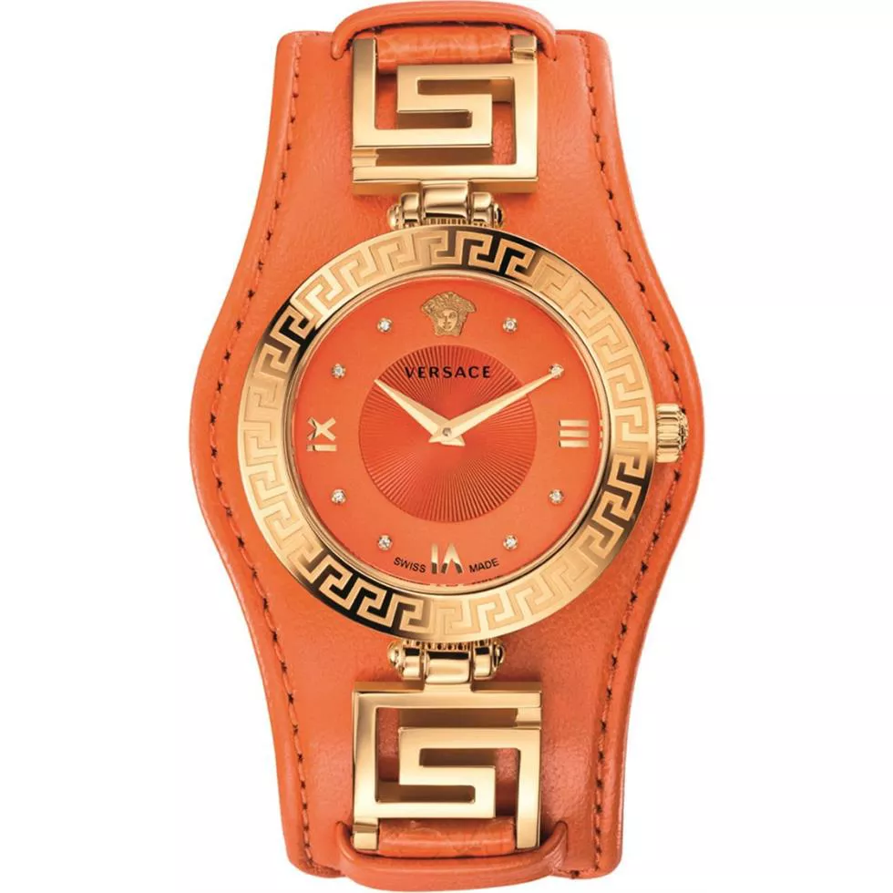 Versace V-SIGNATURE Swiss Orange Watch 35mm 