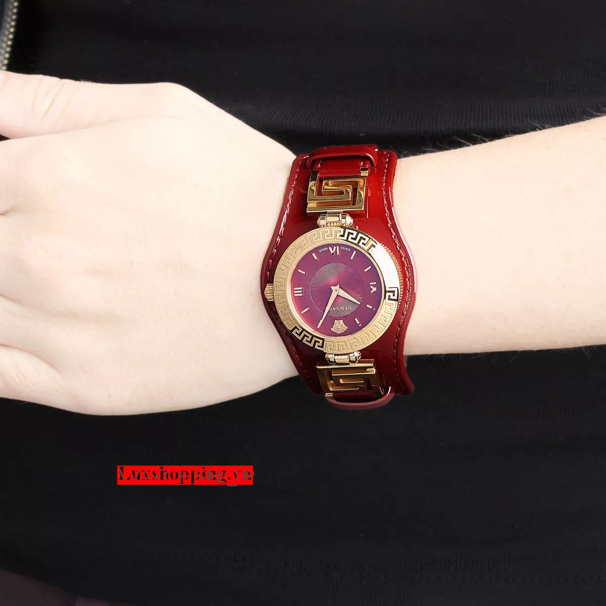 Versace V-SIGNATURE Swiss Red Watch 35mm 