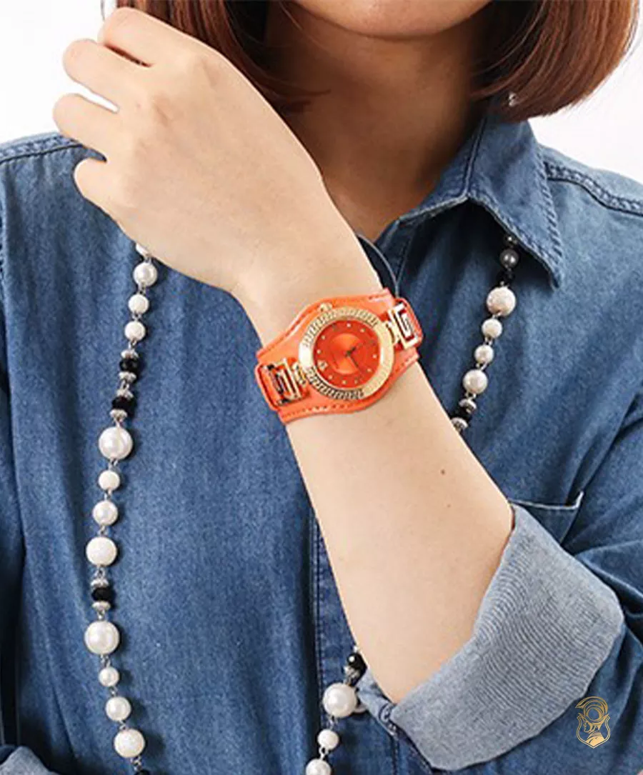 Versace V-SIGNATURE Swiss Orange Watch 35mm 