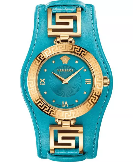 Versace V-SIGNATURE Swiss Turqoise Watch 35mm 