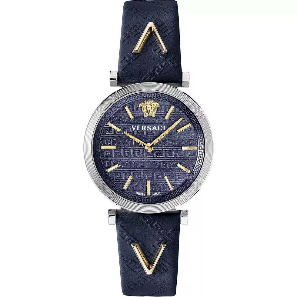 Versace V-Twist Blue Swiss Watch 36mm