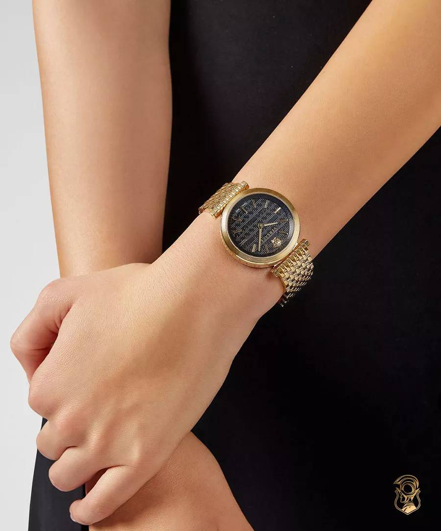 Versace V-Twist Gold-Tone Swiss Watch 36mm