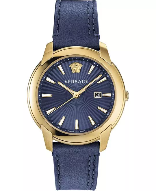 Versace V-Urban Blue Swiss Watch 42mm  