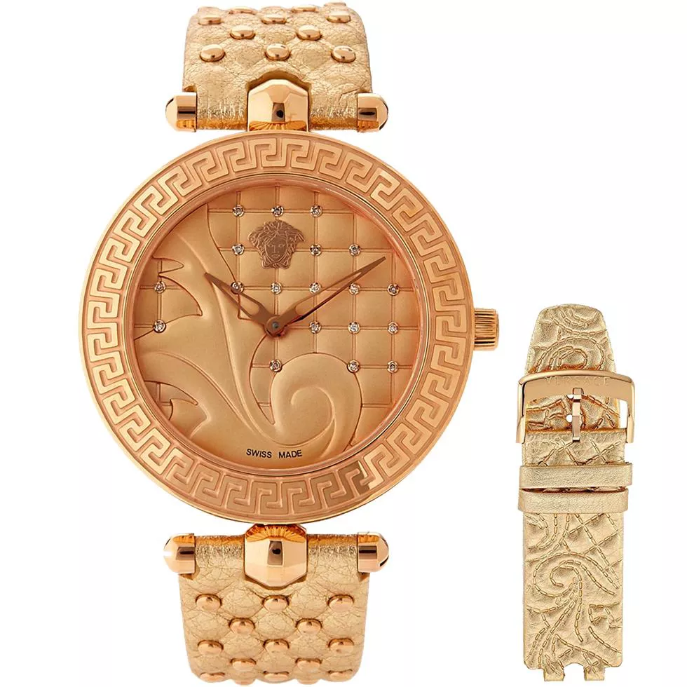 Versace VANITAS Diamonds Gold IP Watch 40mm