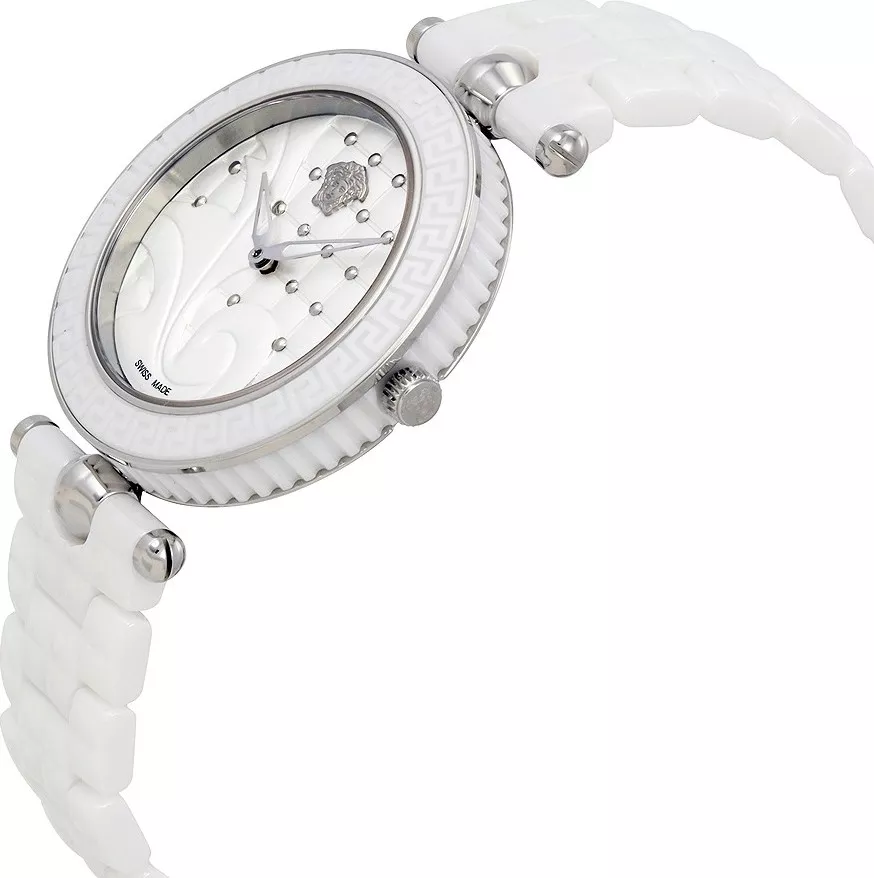 VERSACE Vanitas White Quilted Watch 40mm