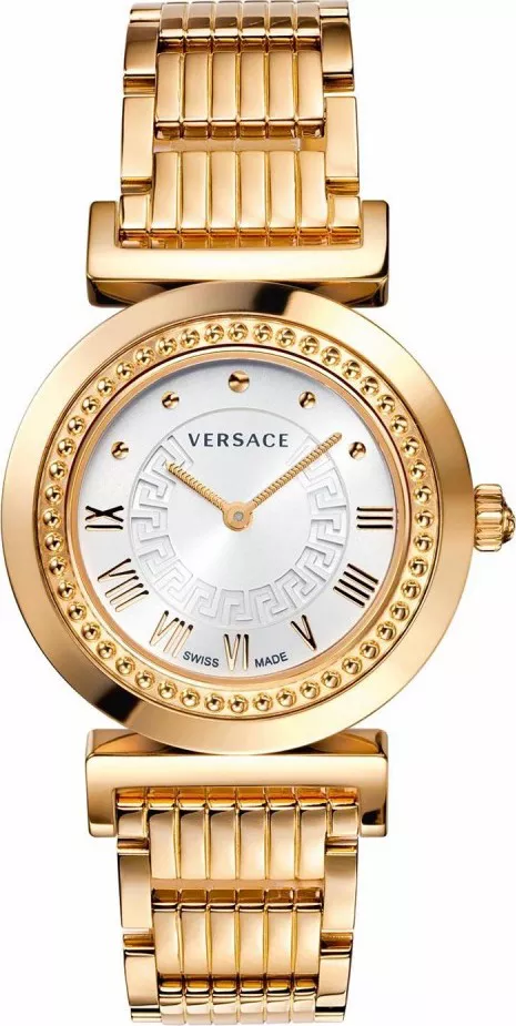 MSP: 69459 Versace Vanity Collection Gold IP Watch 34mm 30,350,000
