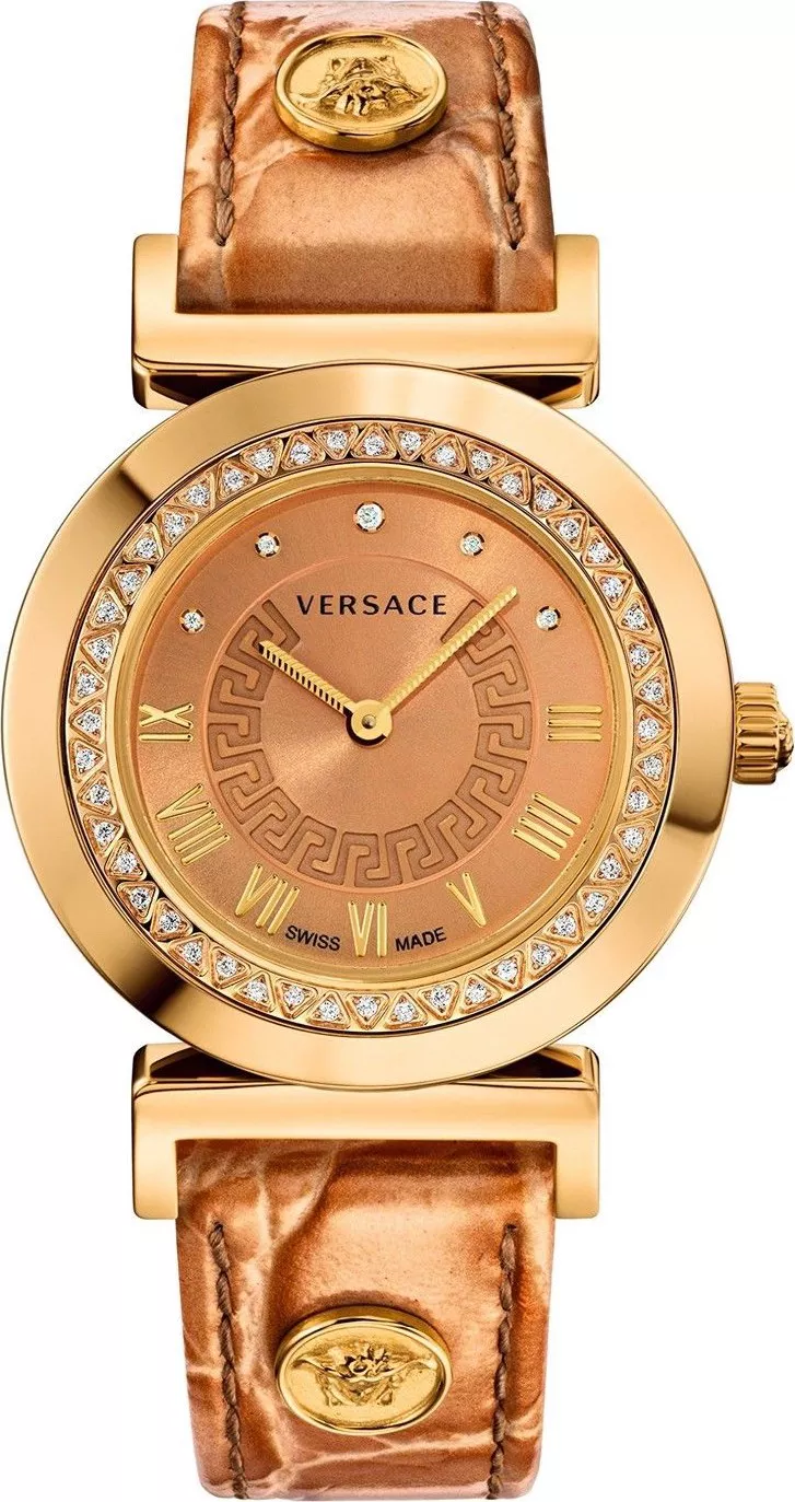 MSP: 72298 Versace Vanity Diamond Gold IP Watch 35mm 100,640,000