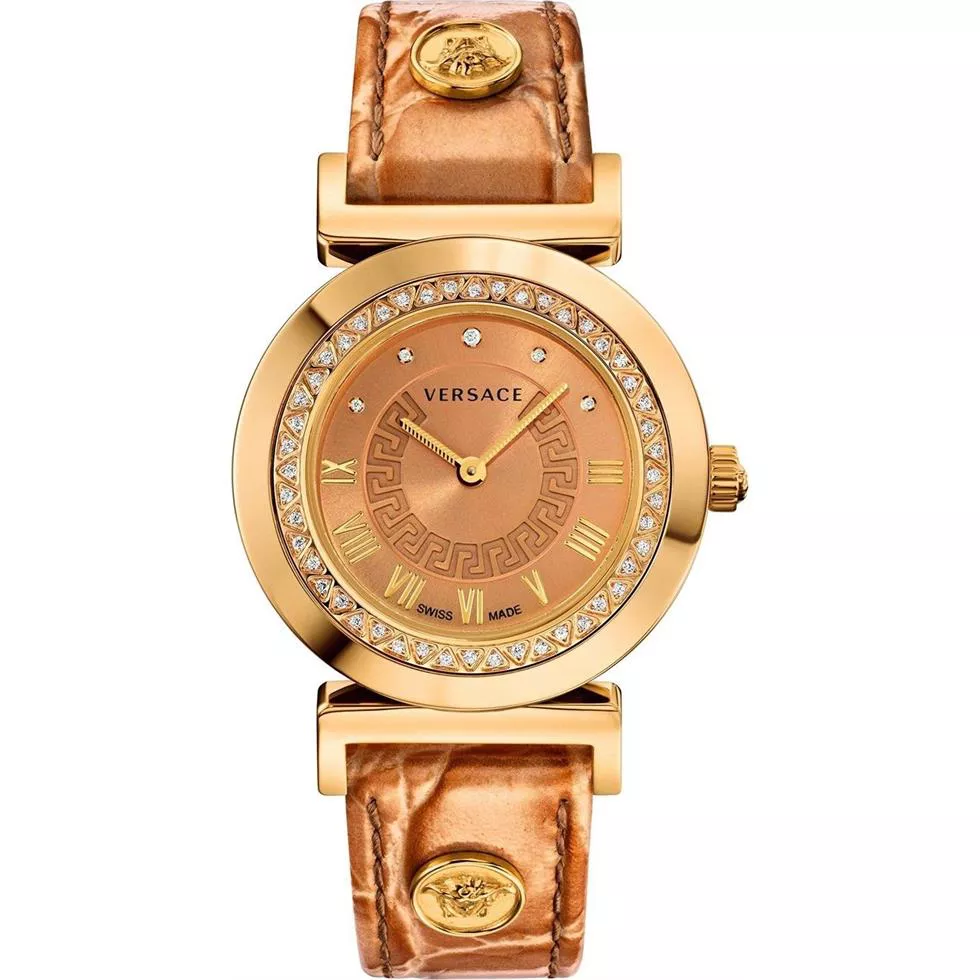 Versace Vanity Diamond Gold IP Watch 35mm