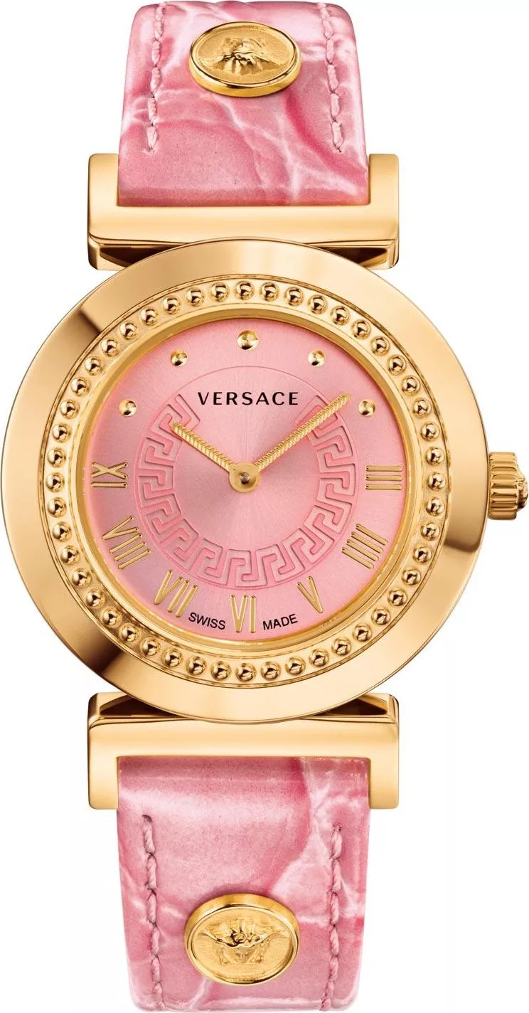 MSP: 66155 Versace Vanity Analog Pink Watch 35mm 28,000,000
