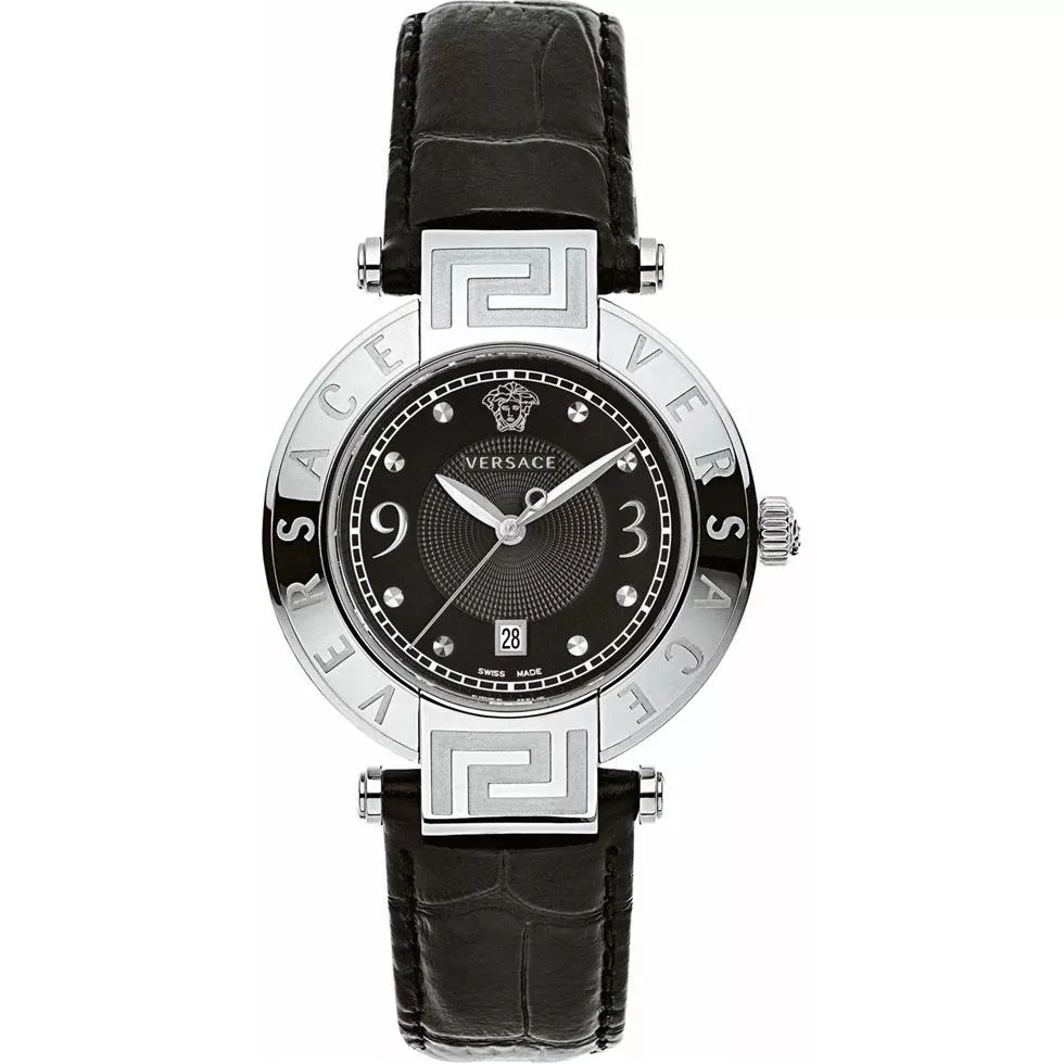 Versace Reve Black Dial Watch 34mm