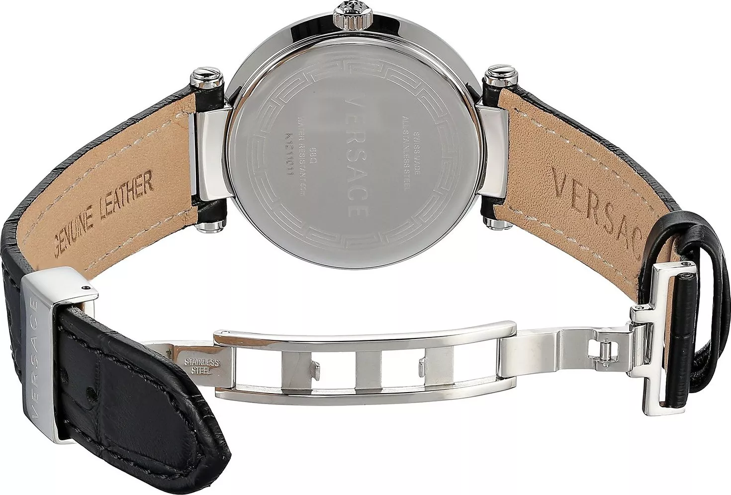 Versace Reve Black Dial Watch 34mm