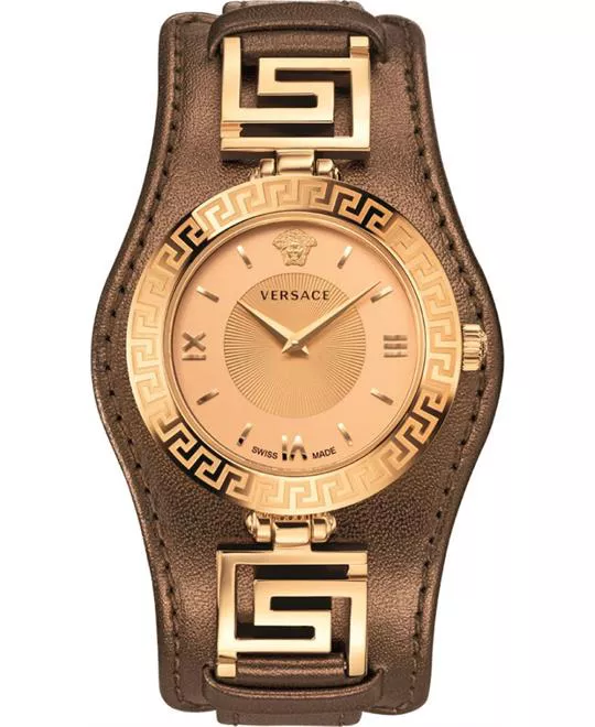 Versace V-SIGNATURE Swiss Brown Watch 35mm