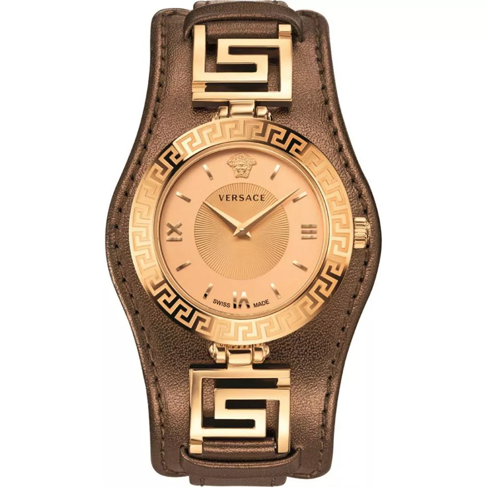 Versace V-SIGNATURE Swiss Brown Watch 35mm