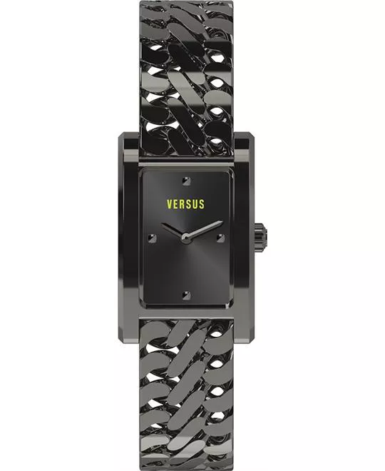 Versus by Versace Runaway Black Rectangular Watch 23mm