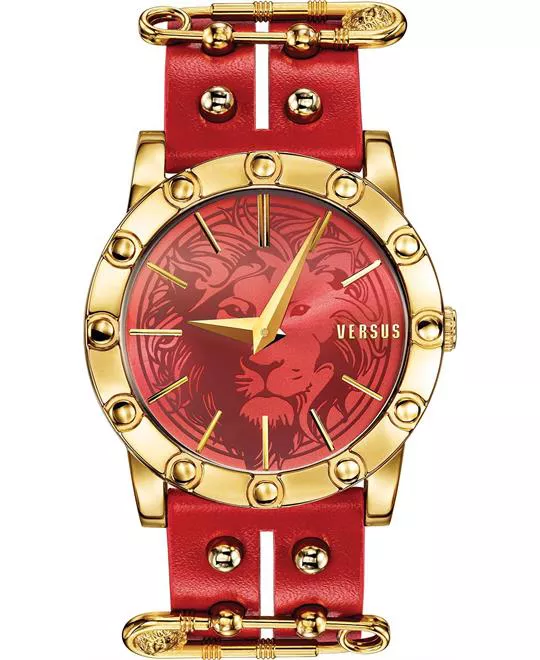 Versus by Versace Women's Gold Leather 40mm 