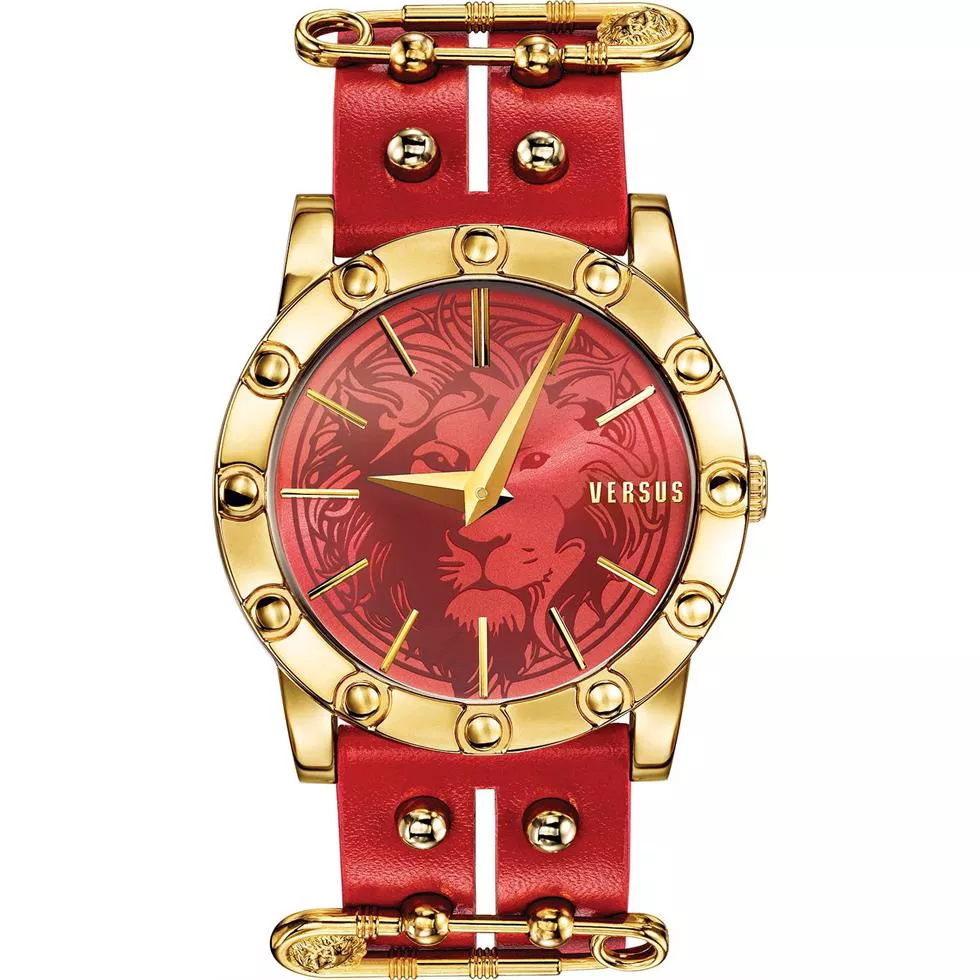Versus by Versace Women's Gold Leather 40mm 