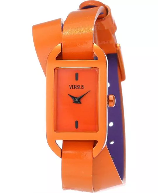 Versus Ibiza Orange Orange Leather Watch 20mm