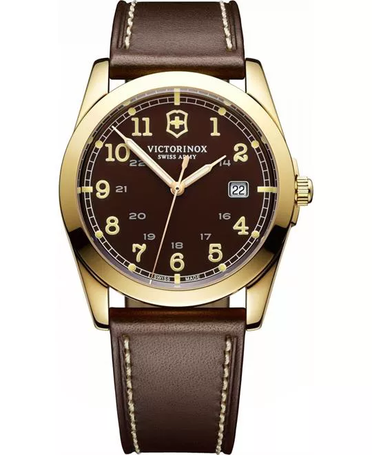 Victorinox Infantry Leather Brown Dial Watch 40