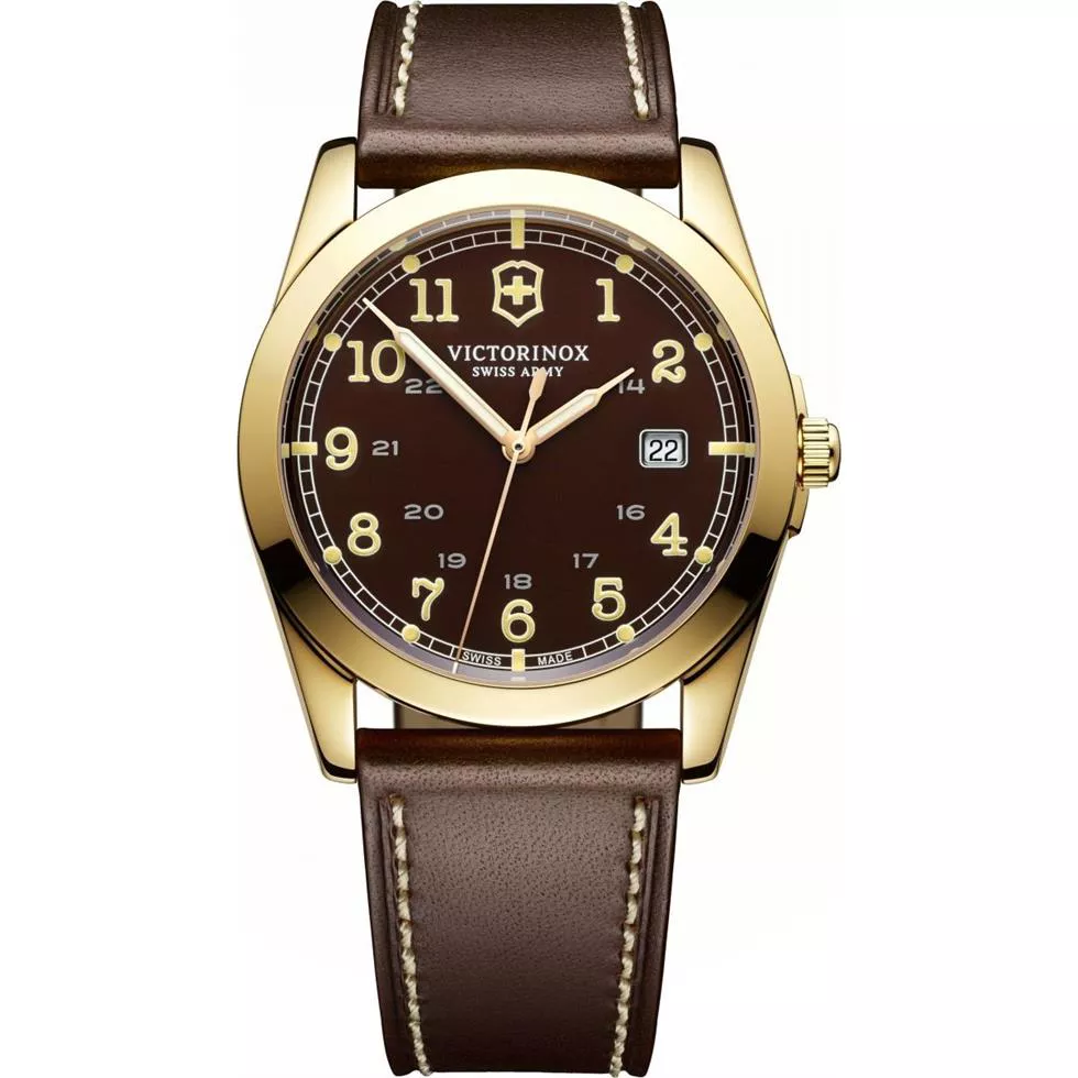 Victorinox Infantry Leather Brown Dial Watch 40